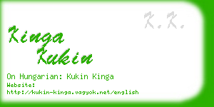 kinga kukin business card